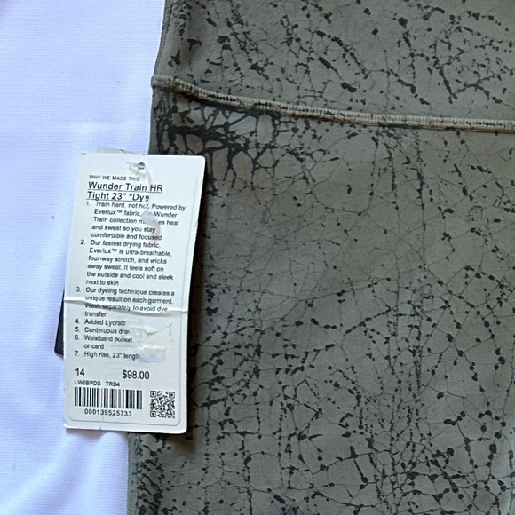 Lululemon Wunder Train High-Rise Tight - Thread Dye Rover Black - Size 14 - Picture 7 of 7